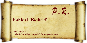 Pukkel Rudolf névjegykártya